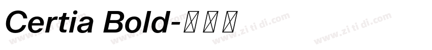Certia Bold字体转换